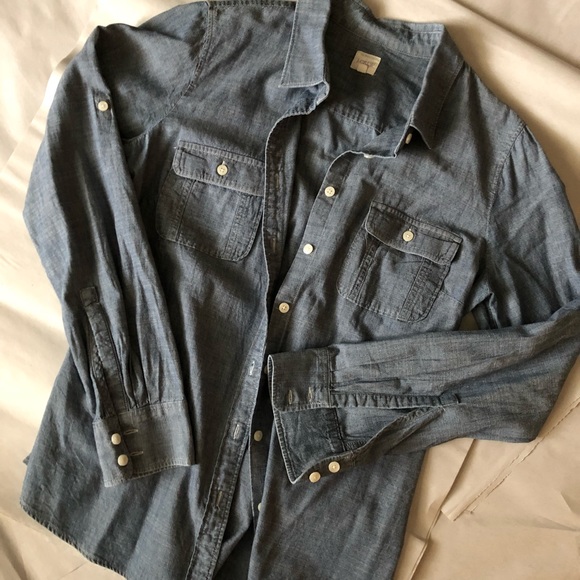 J. Crew Factory Tops - J Crew Chambray Top!